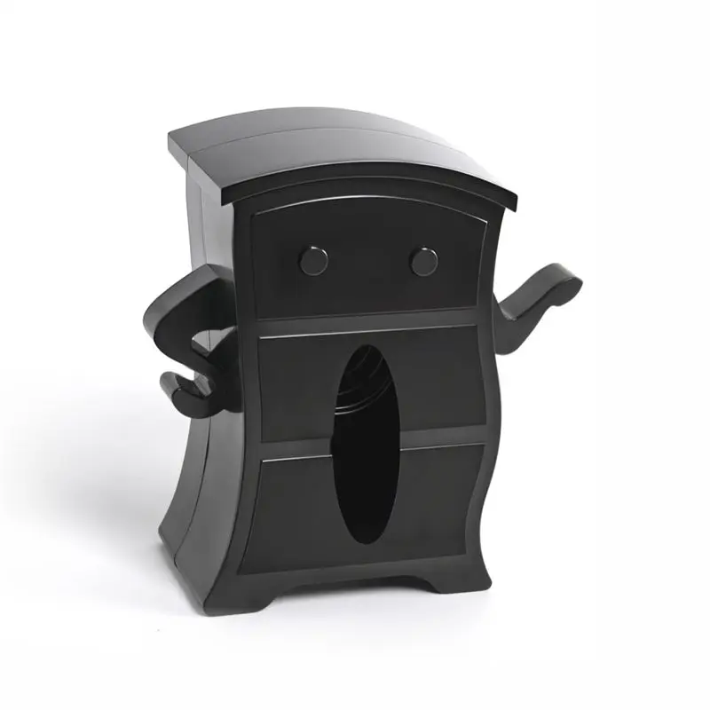 

【A08I】Tissue Box Tabletop Toilet Tissue Box Tissue Storage Box With Elastic Support Black