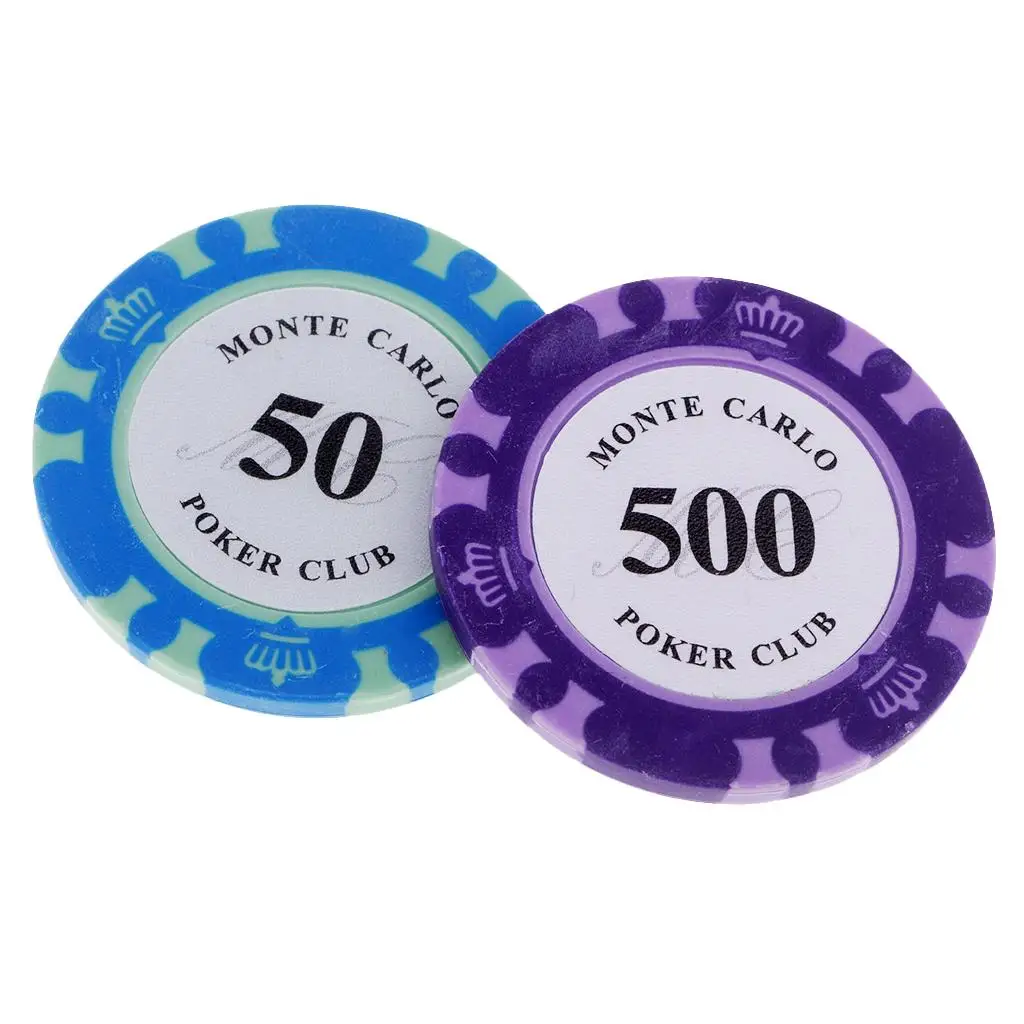 

Multicolored Clay Poker Chips Numbered Casino Game Chips Set for Complete Poker Kit and Family Games