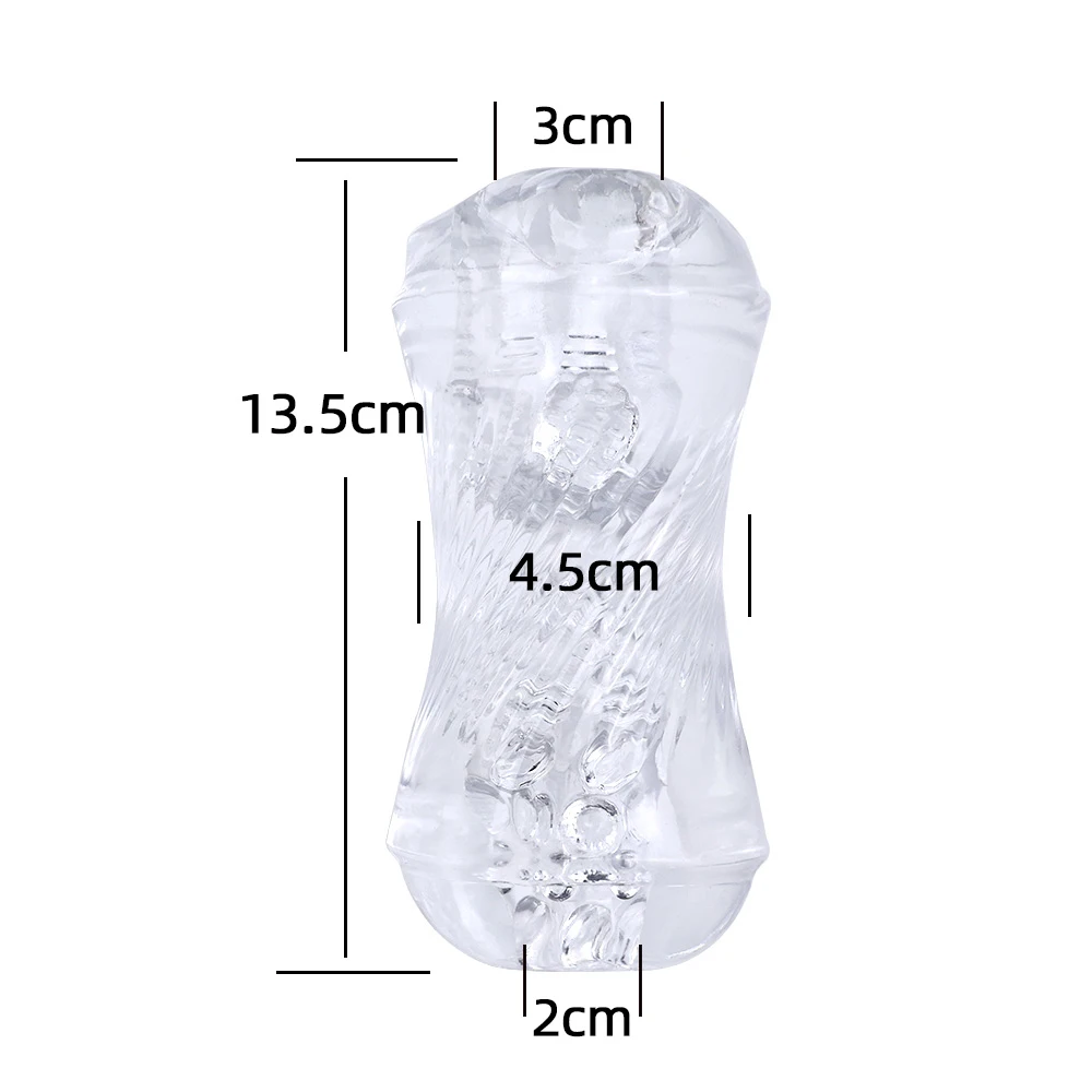 Transparent Male Masturbator Soft Vagina Vacuum Sucking Pocket Pussy Cup Adult Endurance Exercise Adult Games Sex Toys for Men view 2