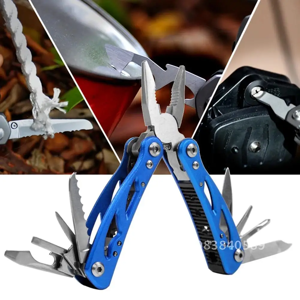 

12 in 1 Stainless Steel Pliers Multi-function Screwdriver Folding Pliers Bottle Opener Outdoor Campings Cutting Tools