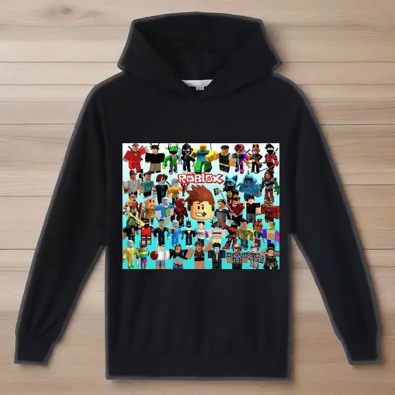 

Roblox Cartoon Print Kids Hoodie Unisex Fashionable Sports Leisure Anime Sweatshirt Birthday Gift for Boys And Girls