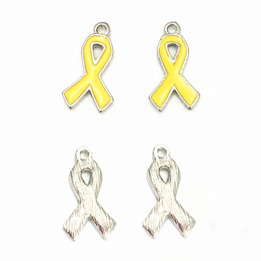 

50pcs Jewelry Making Supplies Ribbon Charms Pendant Colorful Alloy Necklace Accessories For Women Lady Girls Christmas Birthday