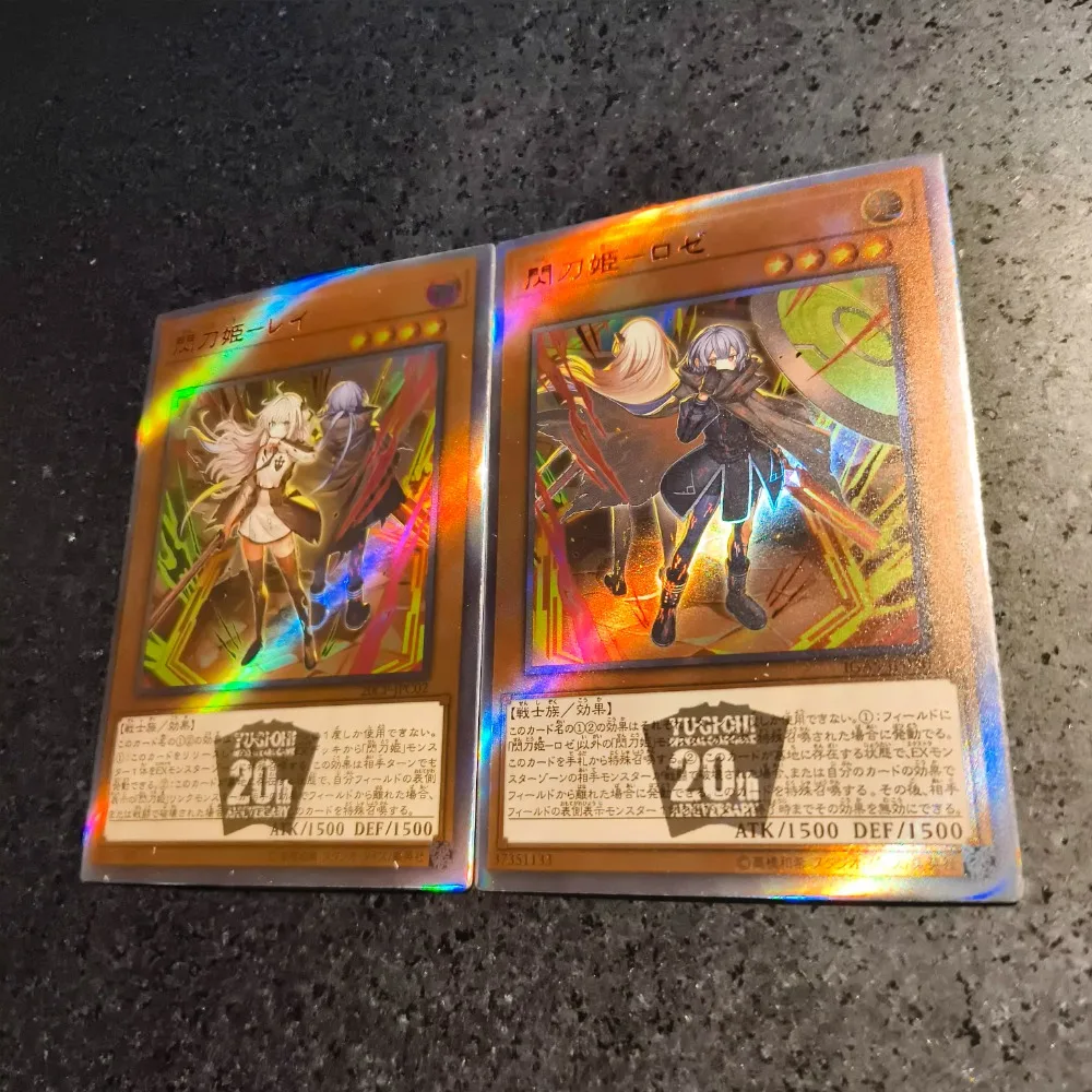 Yu-Gi-Oh! Sky Striker Ace-Raye Roze 2 pièces ensemble de cartes originales faites maison Anime jeu périphérique carte de Collection cadeau de vacances