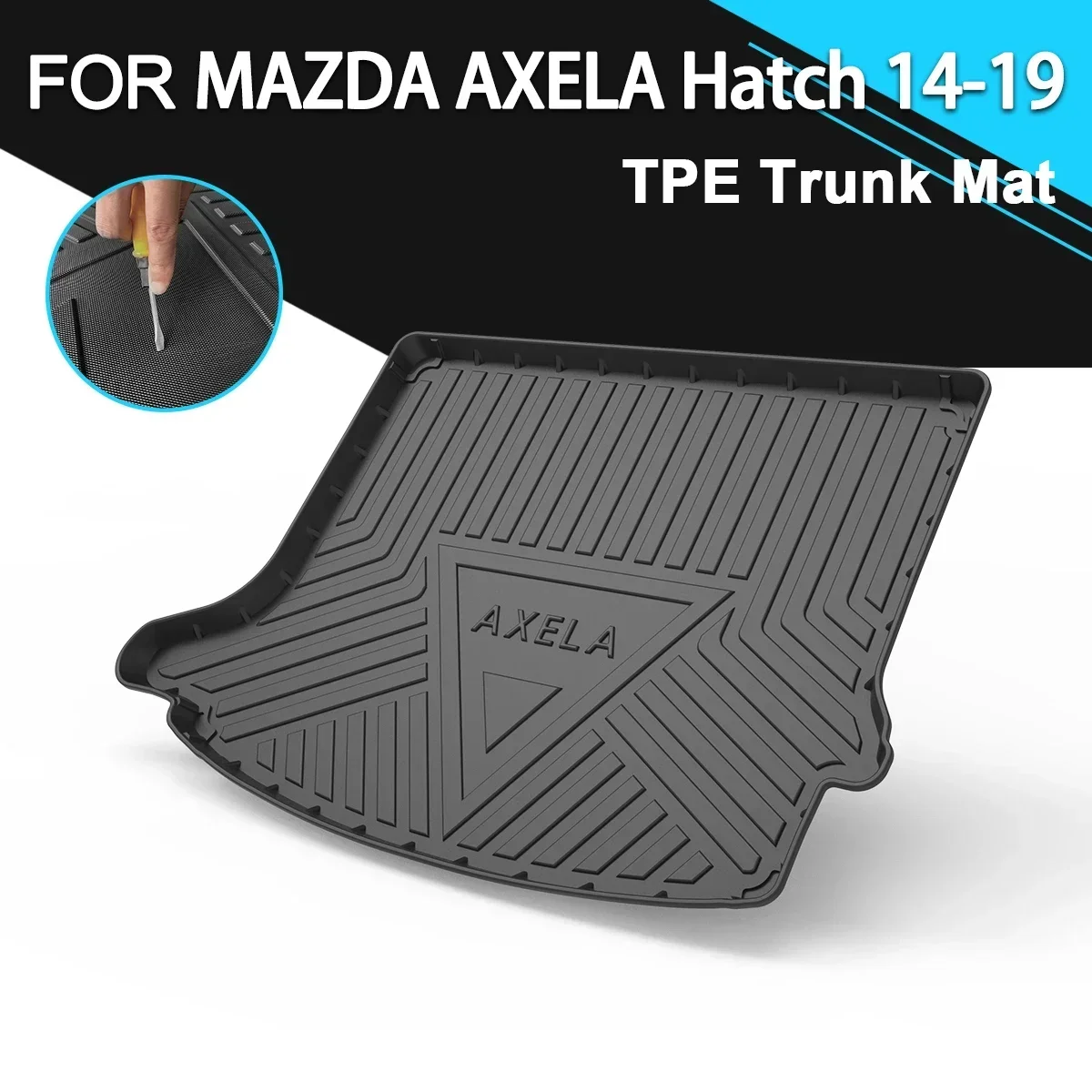 

Car Rear Trunk Cover Mat Non-Slip Waterproof Rubber TPE Cargo Liner Accessories For MAZDA AXELA Hatchback 2014-2019