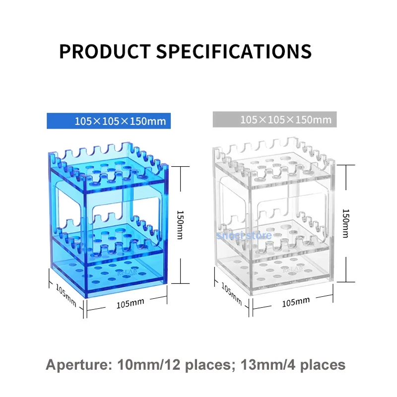 Laboratory Pipette Stand,  multifunction Plexiglass Pipettor Holder,thermometer rack dropper rack(Pipettes Not Included)  1Piece