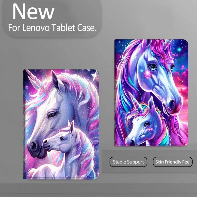 

Cute Sparkling Horse Family Gift For Xiaoxin Lenovo Tab Pad K11 K10 M10 P11 3rd Plus Pro Legion Y700 Y900 Gen4 2 Tablet Case