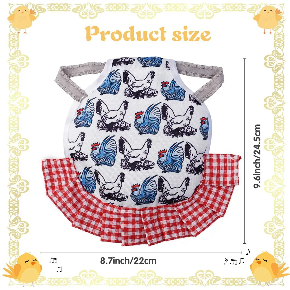 ABVC 4Pcs Standard Chicken Saddle,Chicken Jacket Straps,Hen Apron Feather Fixer With Elastic Strap,Wing Back Protector Suit