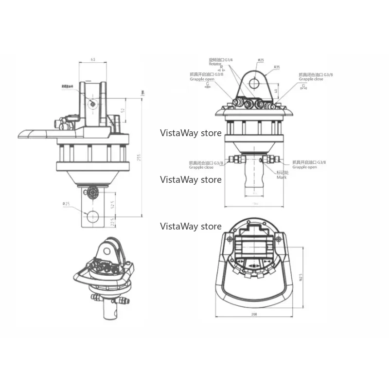油圧ローテーターモーター専用ギアボックス減速機
