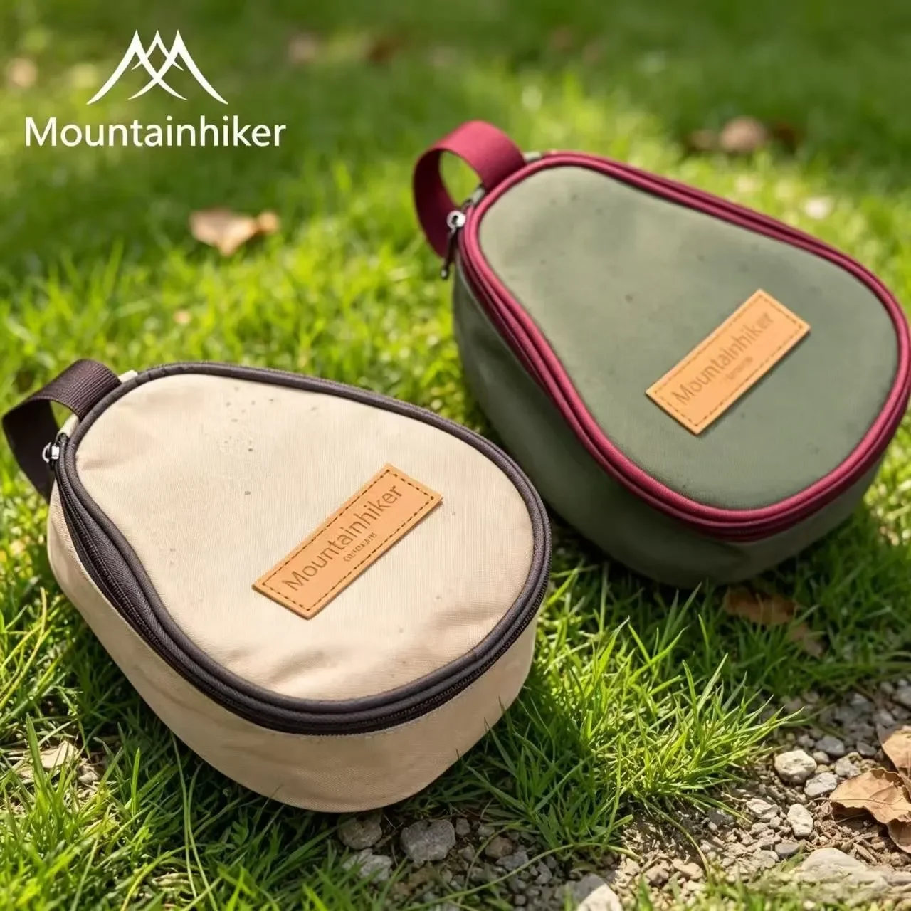 Mountainhiker 19*13*7cm Outdoor Camping Supplies Canvas Mini Bags Custom Pear Shape Box  Lunch Food Delivery Bag