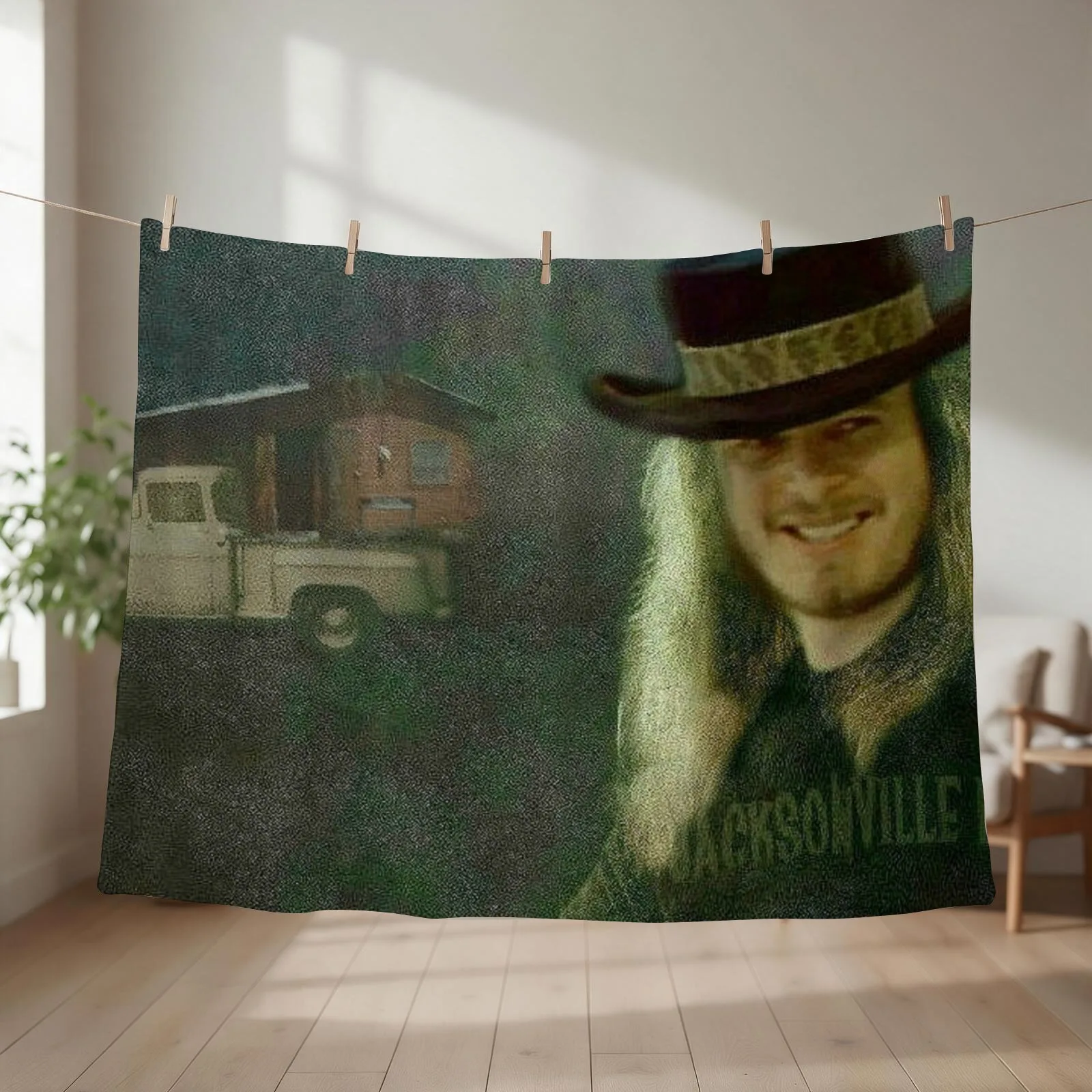 Ronnie Van Zant Throw Blanket Bed Fashionable cosplay anime Thins Camping Blankets