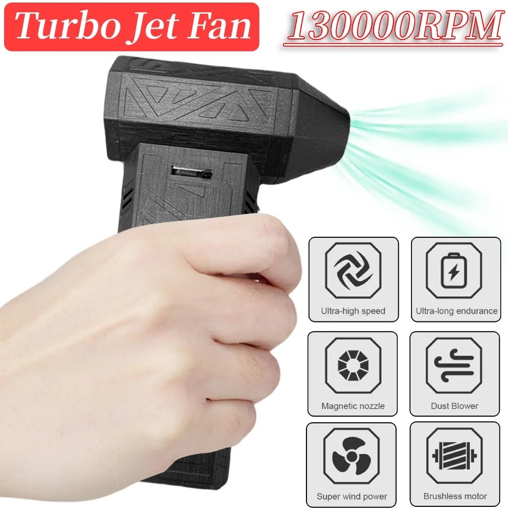 송풍기 Mini Turbo Jet Fan Turbo Violent Fan Powerful Blower High Speed Duct Fan Turbo Violent Fan Brushless Motor Jetdry 130000 RPM