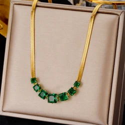 316L Stainless Steel New Fashion Fine Jewelry Sets Embed Gradient Size Zircon Charm Chain Necklaces Bracelets Earrings For Women
