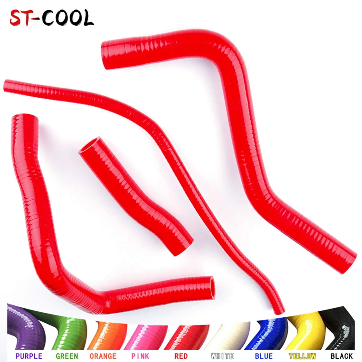 For 2001-2004 Suzuki GSXR 1000 K3 K4 GSX-R 1000 K1 K2 GSXR1000 2002 03 Radiator Coolant Hoses Kit Silicone Tubes 4Pcs 10 Colors