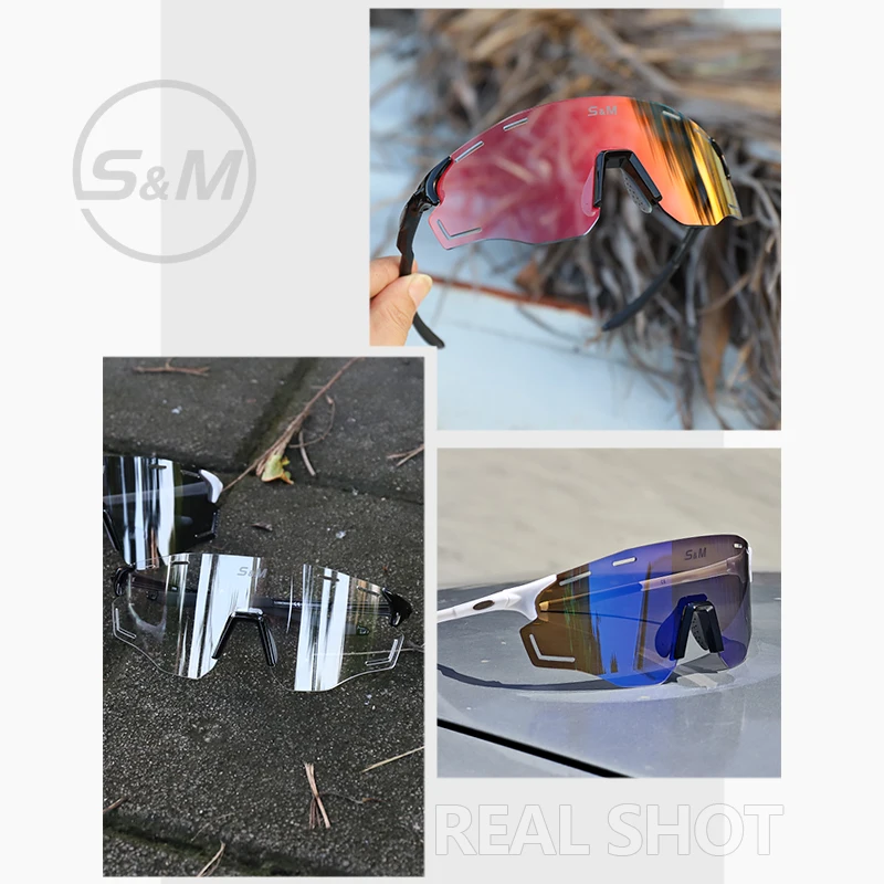 S&M Sport Cycling Sunglasses Polarized Woman Glasses Outdoor MTB Glasses Bike Bicycle Eyewear Bike Goggles S201