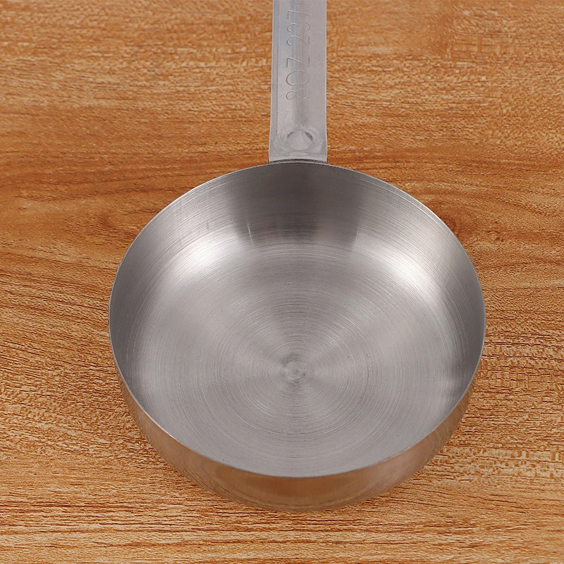 Stainless Steel Sauce Spoon With Long Rubber Handle Anti-Hot Pizza Spread Ladle Measuring Soup Spoon Kitchen Cooking Tableware