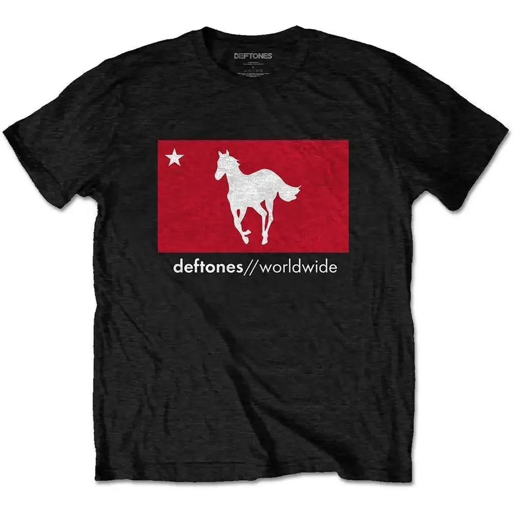 ** The Deftones Star &  (White) Worldwide CA Official Licensed T-shirt **  High Quality Short Sleeve