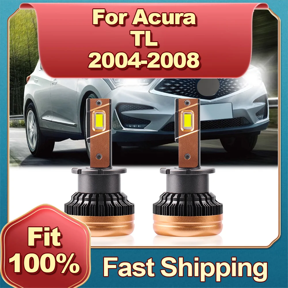 

D2S Super Bright 110W LED Headlight Bulbs High Low Beam 6000K Car Lamps 12V Auto Lights For Acura TL 2004 2005 2006 2007 2008