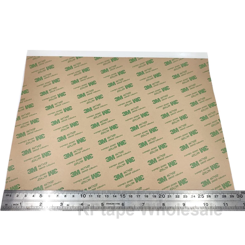 Autocollant double adhésif super fin, optique 0.06mm, format A4 210x297mm, 3M 467, pour plaque signalétique, mousse, liaison thermique