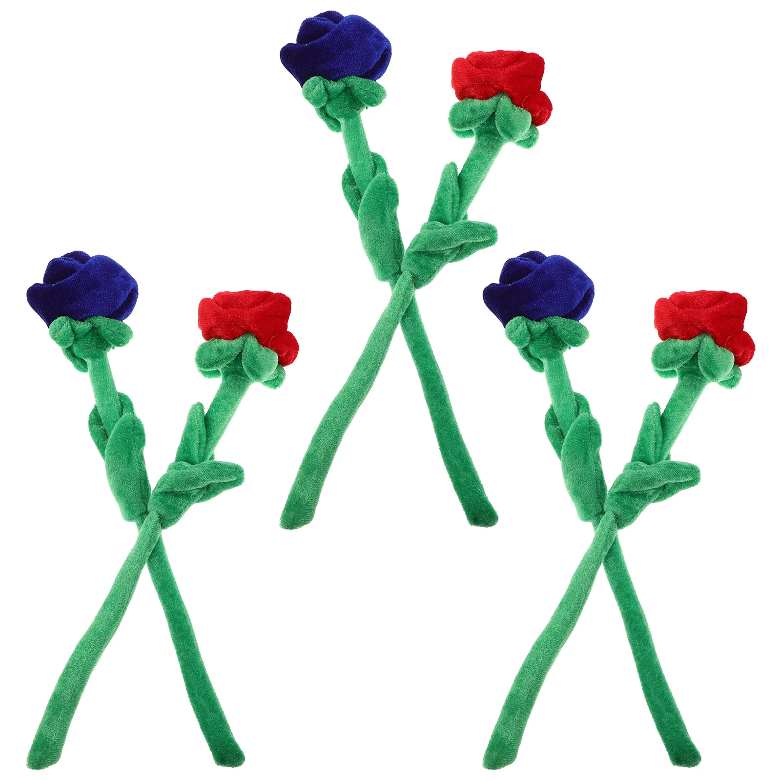 6 Pcs Plush Stuff for Teens Bouquet of Flowers Fabric Bouquets Artificial Curtain Straps