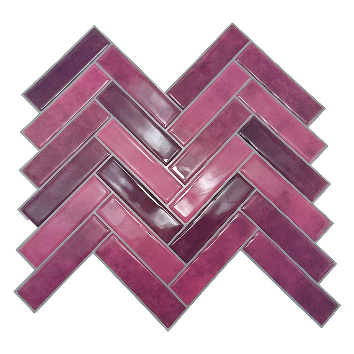 5/10/30 stuks 3D bordeaux zelfklevende muurstickers keuken backsplash tegels schil en plak voor thuis muur DIY (30" x 30")