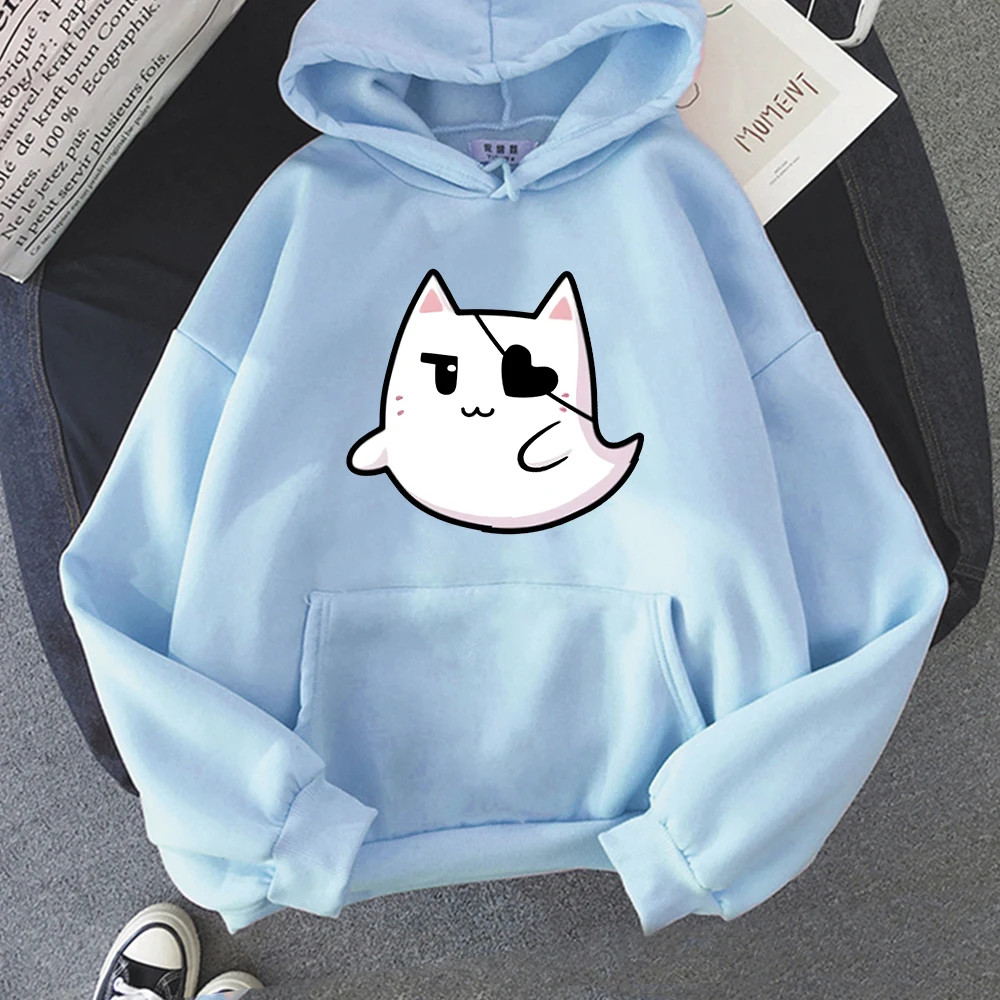 Nyanners-Sudadera gótica de Mascota para mujer, con capucha de ropa de calle Hololive, Tops Punk informales Vintage Moletom Ulzzang, de manga larga