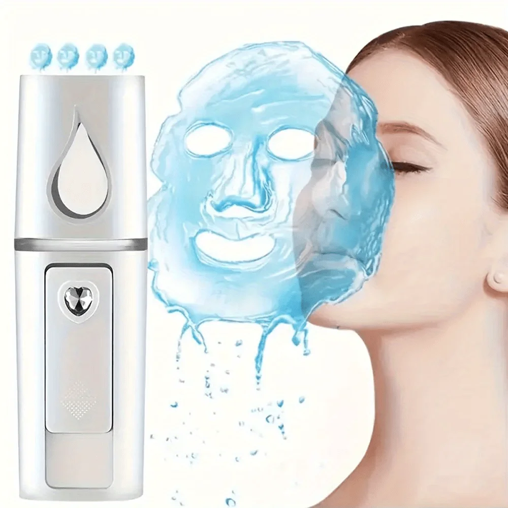 Пластиковый USB перезаряжаемый нано-увлажнитель для лица Mister, портативный ручной мини-увлажнитель с визуальным резервуаром для воды, персональное лицо в нескольких комнате