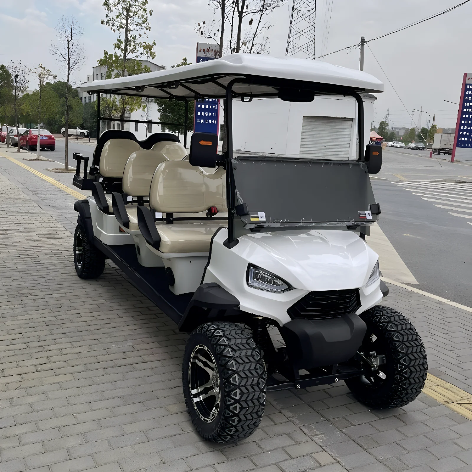 مصنع 2025 عربة جولف كهربائية للكبار 4-عجلات عربة جولف حديقة سيارة لمشاهدة معالم المدينة الكهربائية بالجملة #6