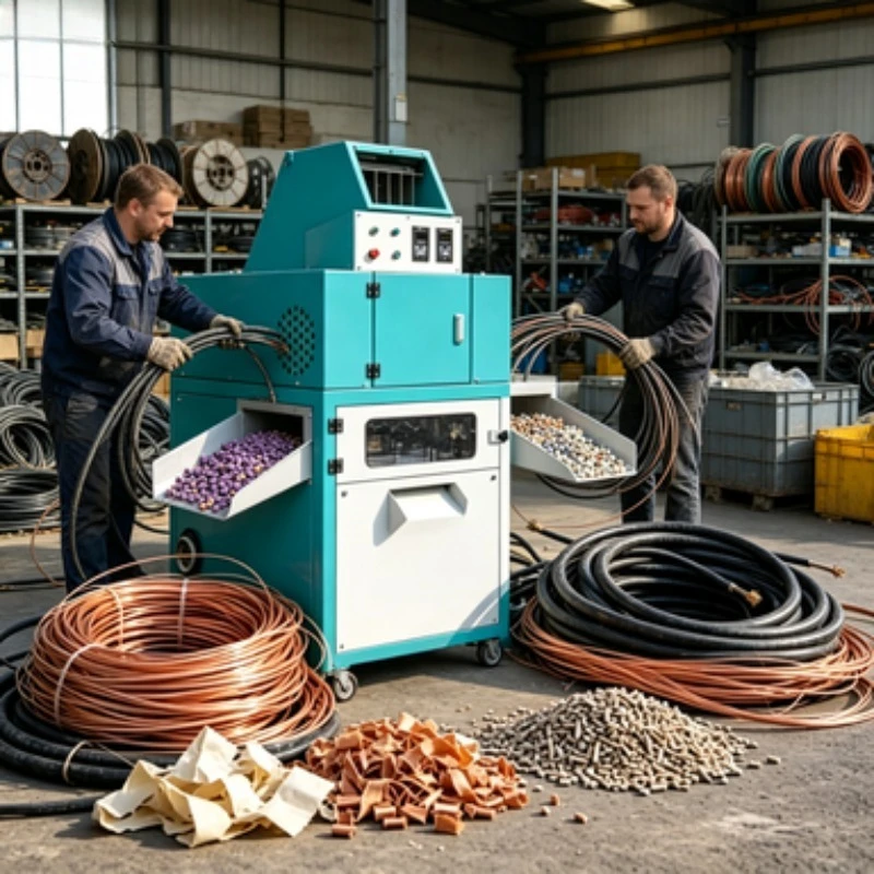 Smallest Purity Rate Scrap Copper Wire Recycling Granulator Shredder Plastic Copper Separating Machine