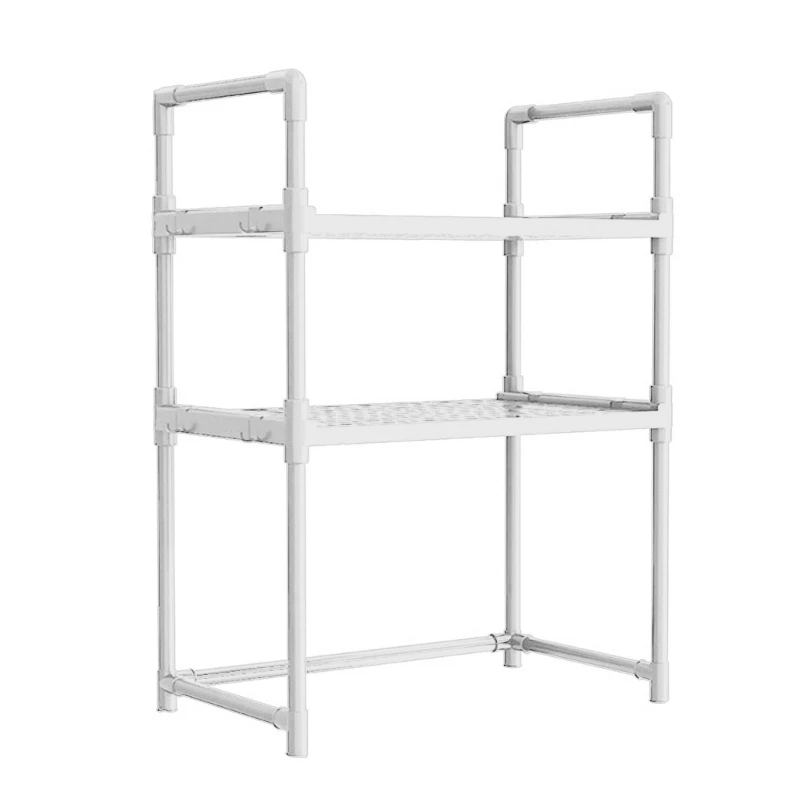 Sturdy PP Plastic Microwave Rack Practical Microwave Shelf Effective Stand Organizers For Home Storage Solution