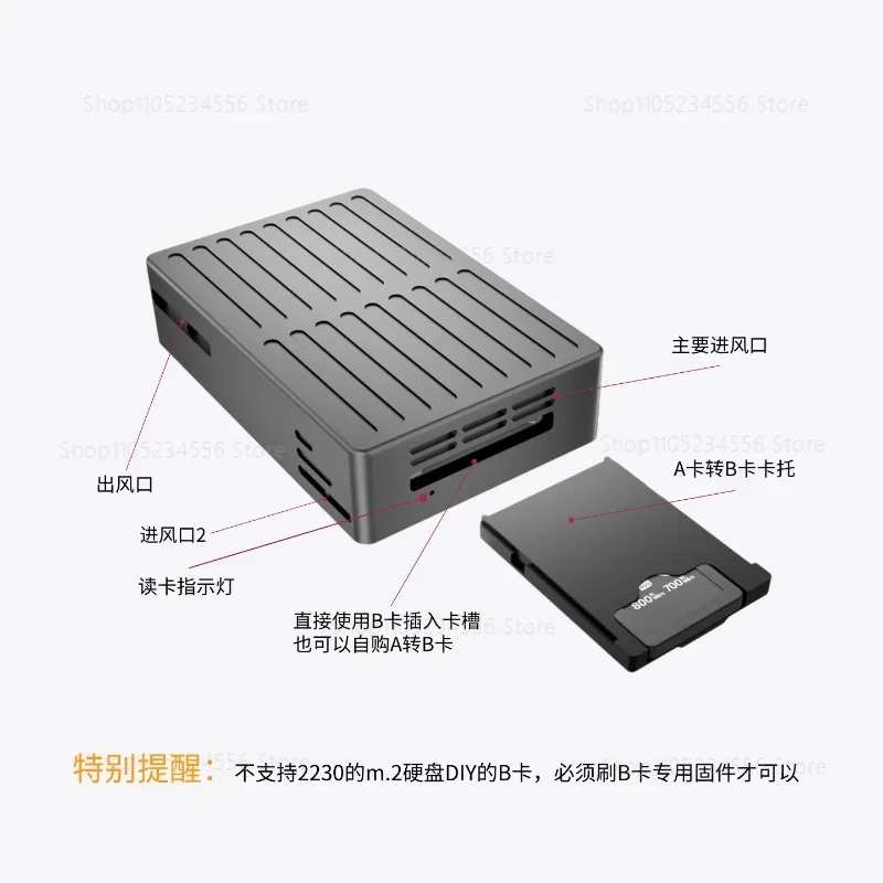 USB4 Pcie4.0 Camera CFexpress 4.0 TypeB Card Reader Thunderbolt 4/5 Compatible High Speed Reader