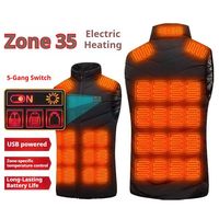 Smart Heating Vest 35 Zones Five Control Charging Warm Clothes Neutral Motorcycle Rider Vest For Winter Riding Street Gear