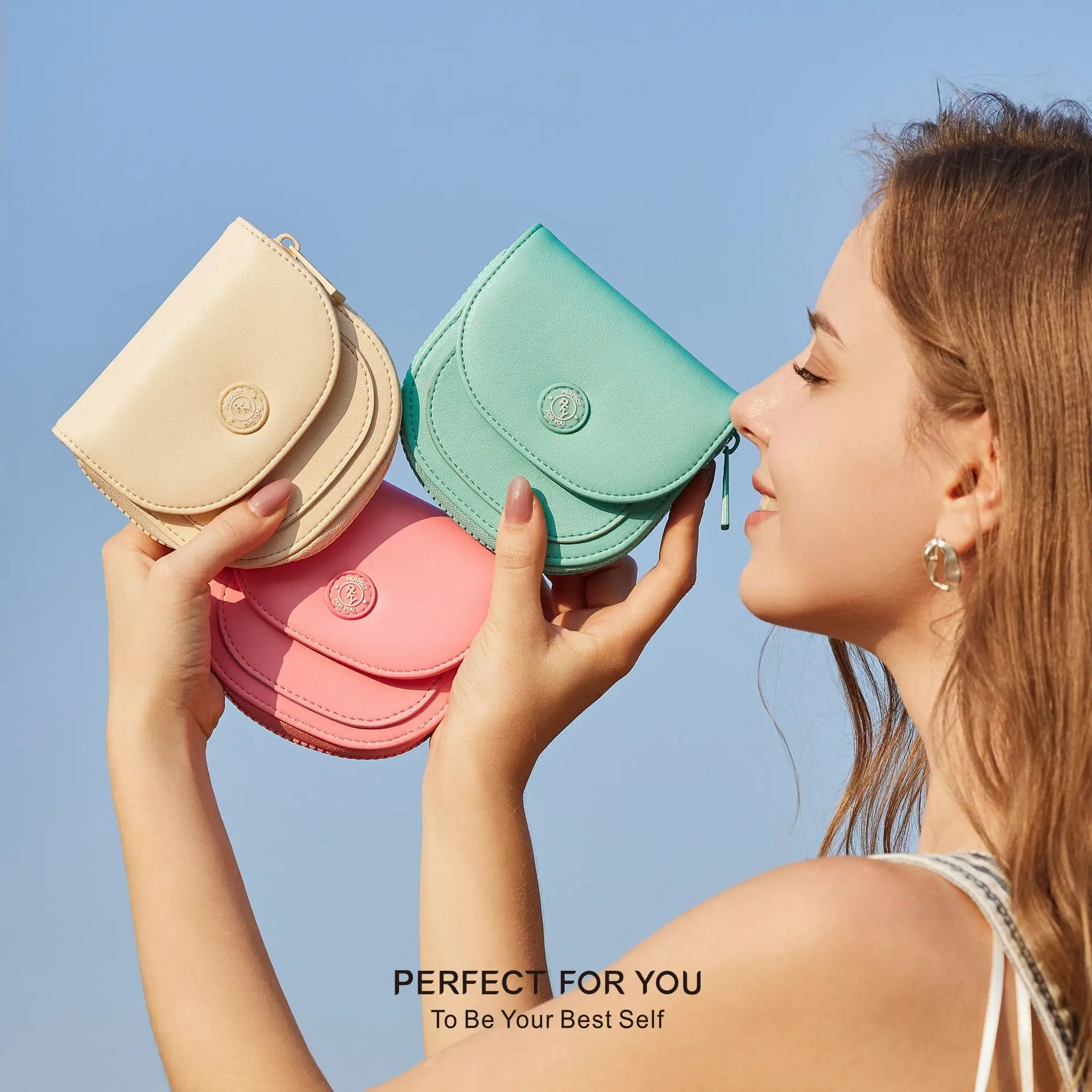 

Cross-Border New Fashion Women's Multi-Card Slot Coin Purse 80% Off Card Holder Compact Half-Round Wallet For Women