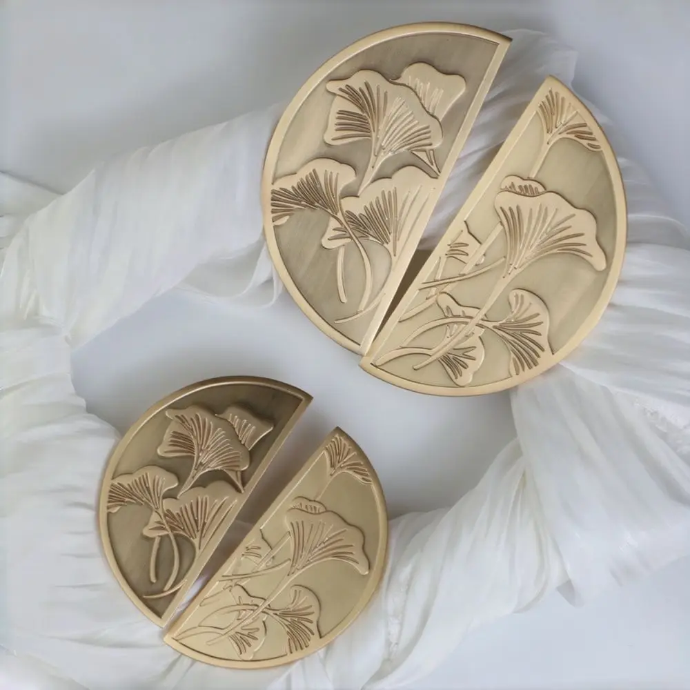 Elegant Chinese Cabinet Handle Drawer Pulls Semi Circle Furniture Knob Vintage Wardrobe Door Hardware Metal Accessories