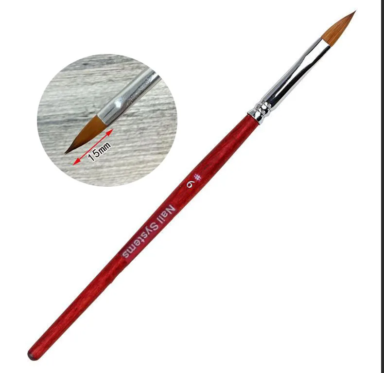 6 قطعة/المجموعة قسط منحوتة مسمار فرش الاكريليك/الأشعة فوق البنفسجية هلام تلميع الرسم والتدرج تصميم مسمار القلم مقابض مريحة شعيرات الأظافر