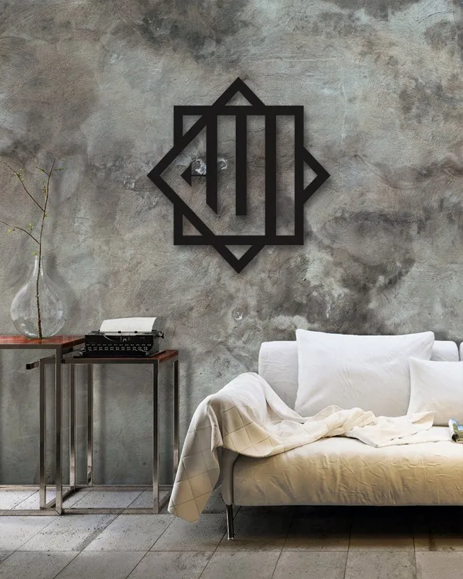 Written Stars Shaped Decorative Metal God Religious Table Black Wall Décor,Living Room, Bedroom, Kitchen, bathroom Interior Dec