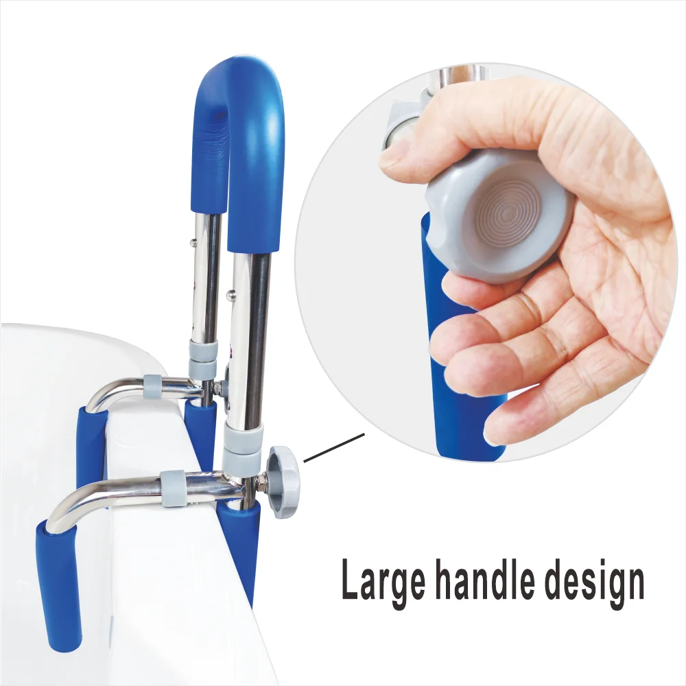 

Auxiliary track handrail for entering and exiting the bathtub, anti slip bathroom safety handle for bathing, 304 stainless steel