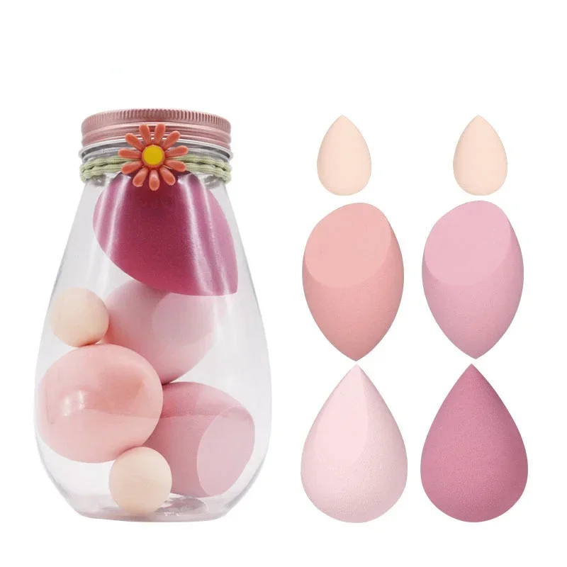 6 Pcs Makeup Puff Sponge Drift Bottle Beauty Egg Water Drop Bevel Cut