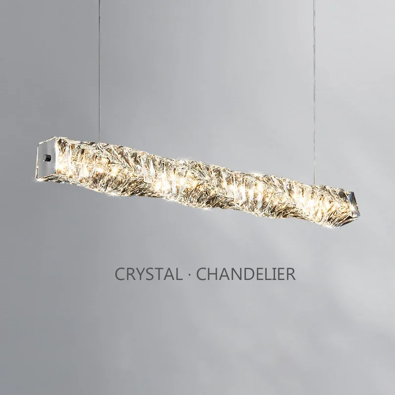 

Modern Luxury Crystal Long Ceiling Chandelier Living Dining Room Bar Home Decor Led Pendant Lamp Bedroom Hanging Light Fixture
