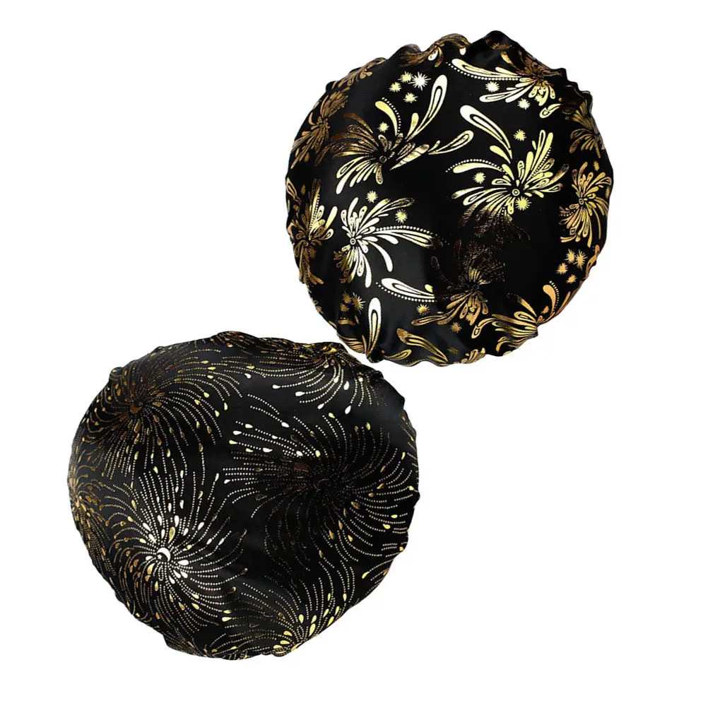 

2 Pcs Hair Sleeping Cap Caps for Satin Bonnet Wrap Turban Protective Hat Chemo Headwear Women