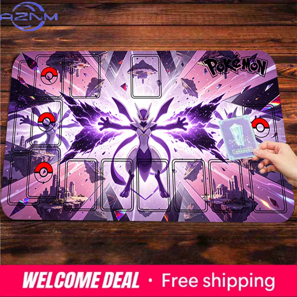 Mewtwo Psychic City TCG Playmat Large Gaming Mouse Pad