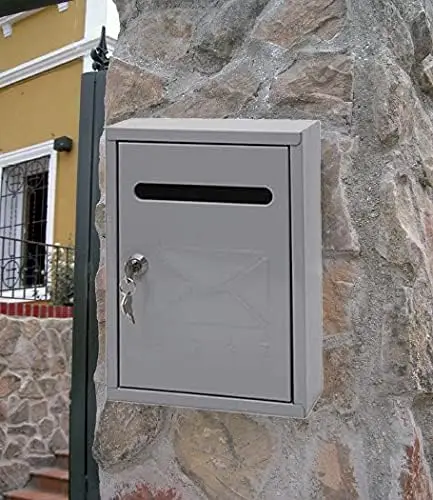 Exterior wall mount mailboxes with security key, easy to install