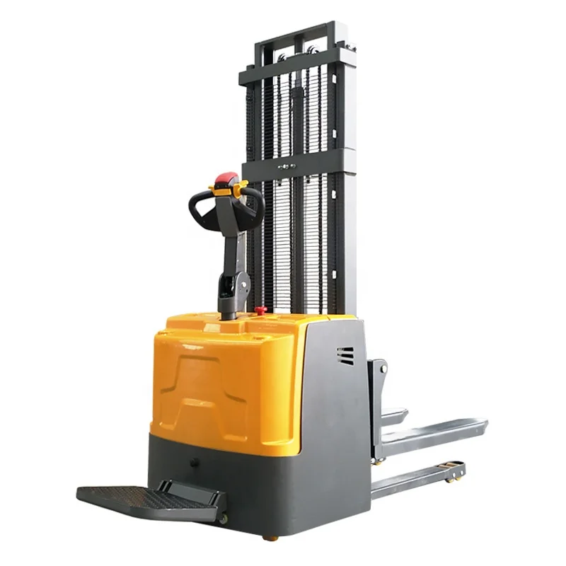 All Terrain Truck Mounted Stacker 1.5 Ton Automatic Electric Stacker Forklift Electric