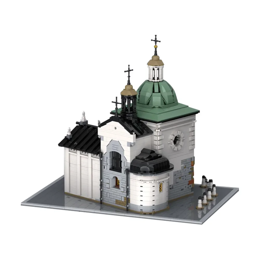 MOC Beroemd Paleis Architectonische Adalberts Kerk Bouwstenen Model Wit Paleis Bakstenen Klassiek Street View Speelgoed Voor kind Cadeau