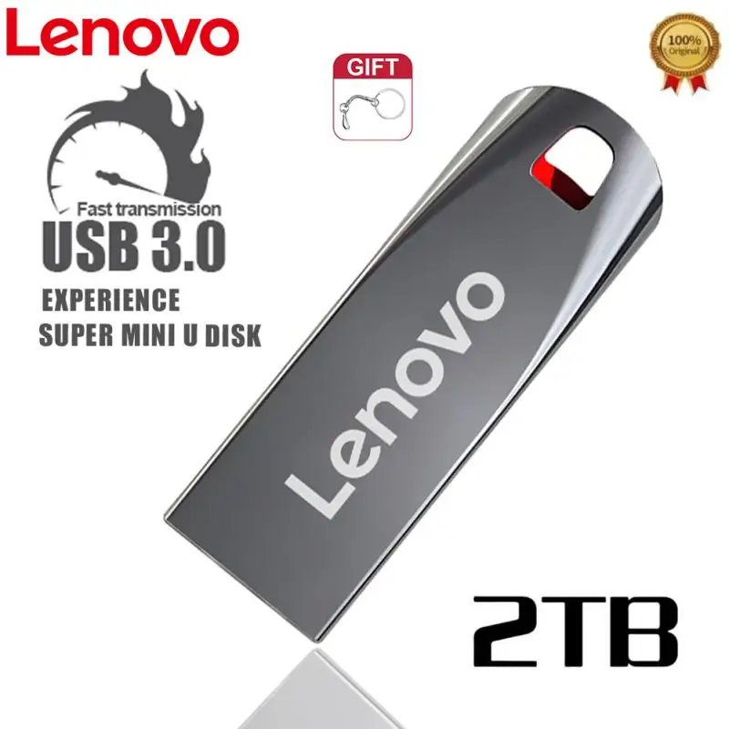 Lenovo Pen Drive 2TB High Speed Flash-geheugen Metalen Pendrive 1TB Flash Drive 512GB USB 3.0 Geheugen Opslagapparaat U Schijf voor PC