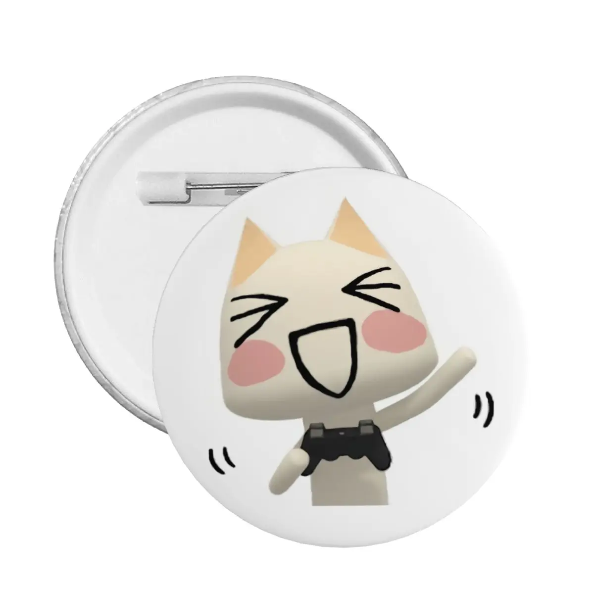 Cartoon Animation Toro Inoue Cat Round Button Pin for Jeans Customizable Pinback Badge Brooch