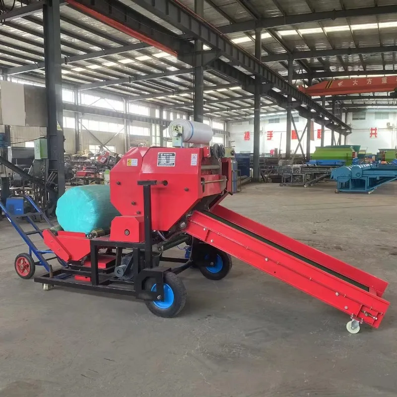 Customized Fully Automatic Round Silage Baler Wrapper Machine Agricultural Silage Compression Wrapping Equipment