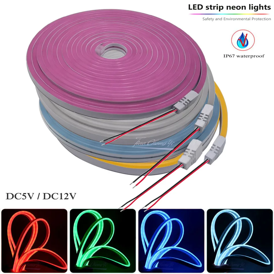 

DC5V USB LED Neon light strip Flexible Neon sign Tape 2835 120LEDs/m 0.5m 1m 2m 3m 4m 5m DIY Decortion