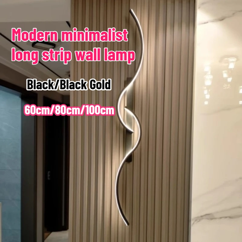 

Modern Minimalist Long Strip Wall Lamp Minimalist Bedroom Living Room Grid Lamp Sofa TV Background Decorative Lamp