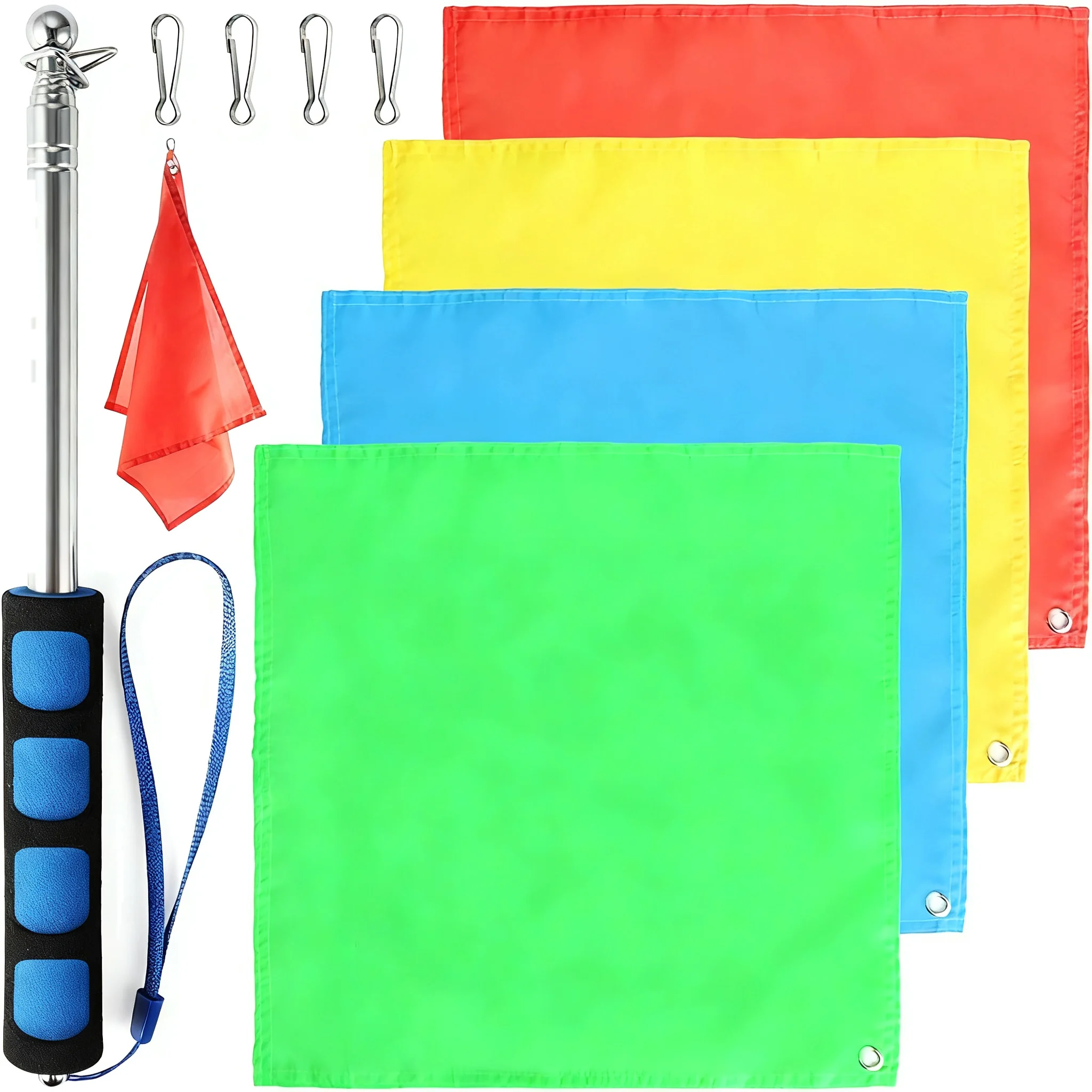 Flag Pole Equestrian Training Flag Colorful Guide Lightweight Durable Polyester High