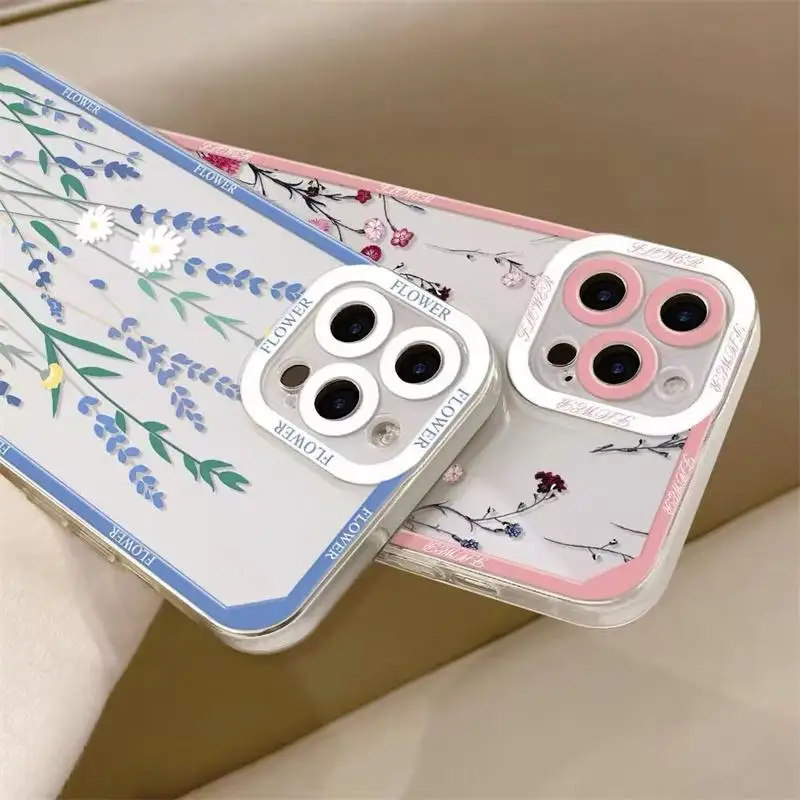 INS Pretty Flowers Clear Soft Tpu Case dla Motorola Moto G22 G30 G52 G53 G60 G32 G73 G72 G71 G60S G9 Play Plus EDGE 40 PRO Cover